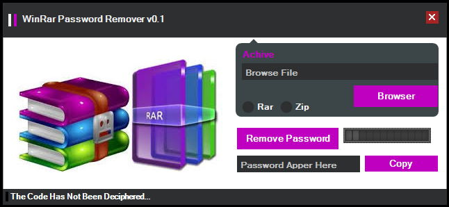 getting into winrar archive without password